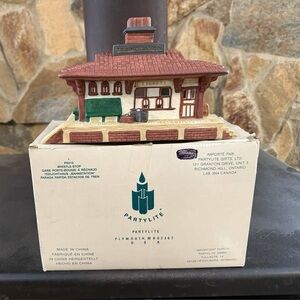 PartyLite Whistle-Stop Train Station Tealight Candle Holder - Model# P0310